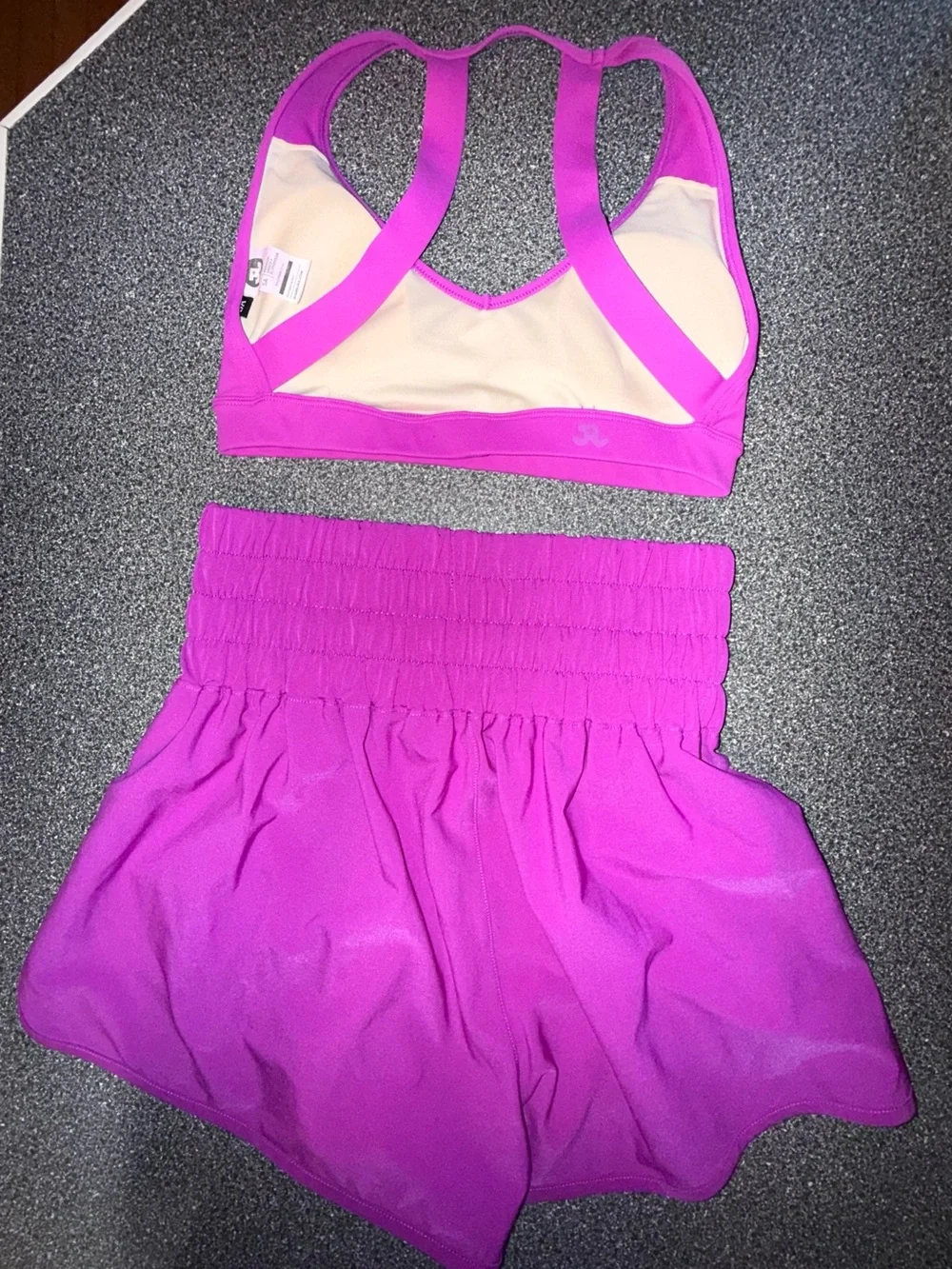 Jo & Jax Dance Set Top and Skirt-Shorts Set in Bright Fuchsia Size Adult Small